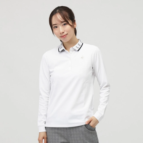 Áo dài tay có cổ le coq golf Nữ LG5FLS00LV-WH00