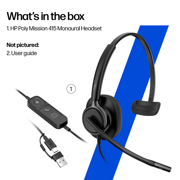 Tai nghe có dây USB Mono HP Poly Mission 415
