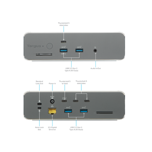 Trạm kết nối Thunderbolt™ 5 Triple Video 8K Targus DOCK230