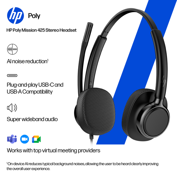 Tai nghe có dây USB Stereo HP Poly Mission 425