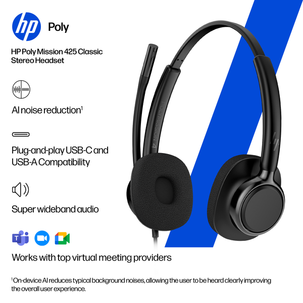 Tai nghe có dây USB Stereo HP Poly Mission 425