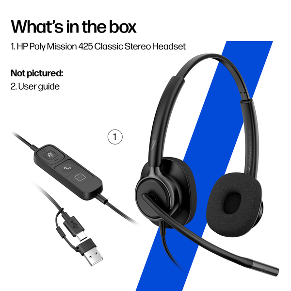 Tai nghe có dây USB Stereo HP Poly Mission 425