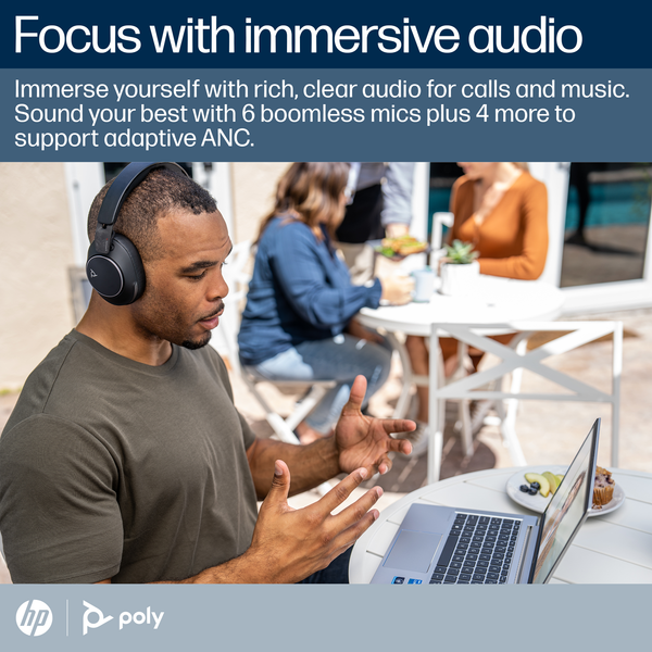 Tai nghe không dây Bluetooth Poly Voyager Surround 80 UC