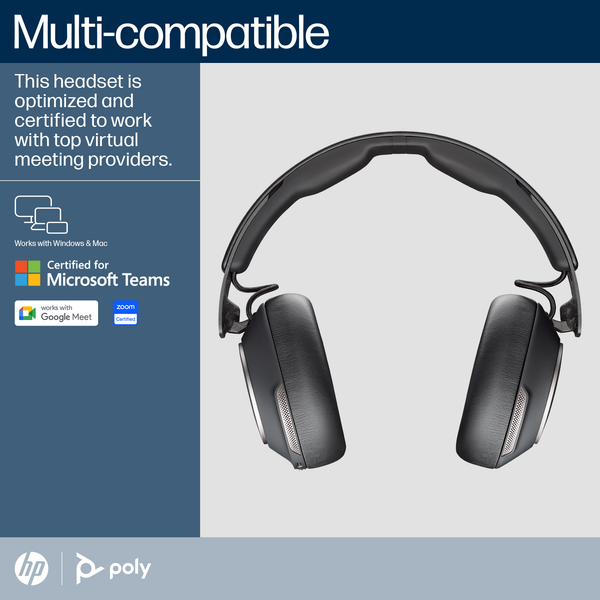 Tai nghe không dây Bluetooth Poly Voyager Surround 80 UC