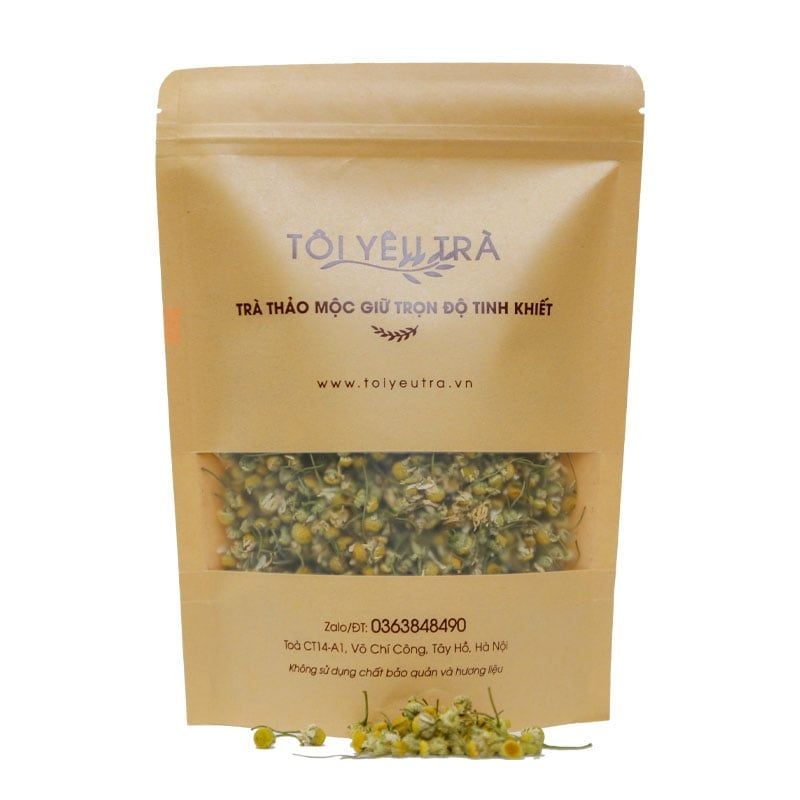 Trà Hoa Cúc La Mã Organic Hữu Cơ. Trà Hoa Cúc Chamomile Nguyên Bông Cao Cấp