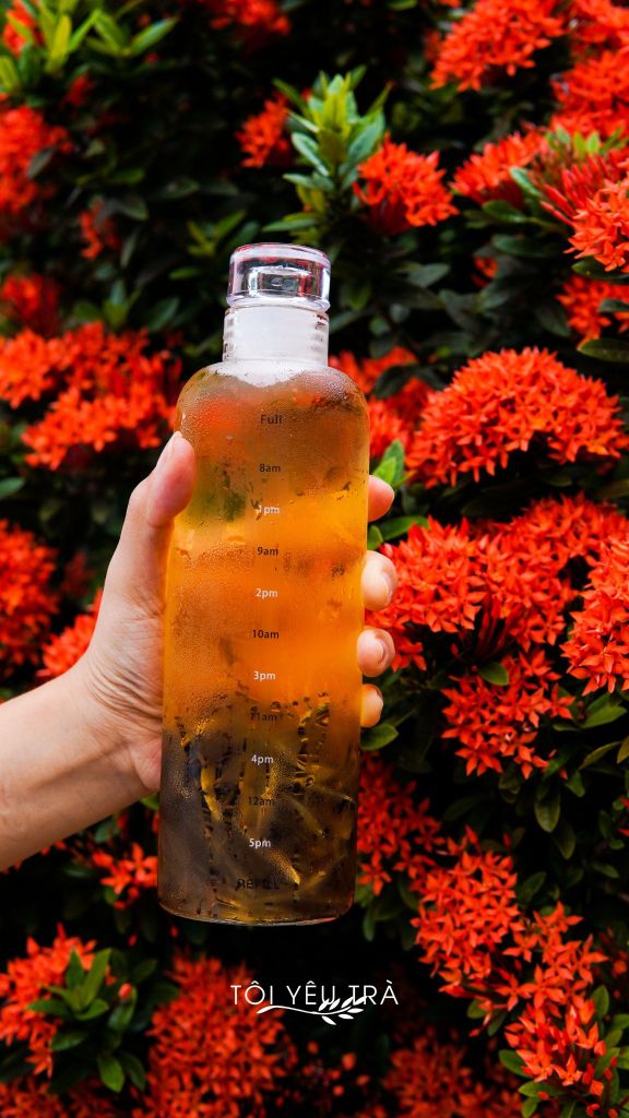 Bình Ủ Lạnh Trà, Cold Brew Tea Thủy Tinh Borosilicate Có Vạch Thời Gian