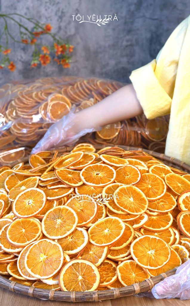 Cam Vàng Nhập Khẩu Thái Lát Sấy Khô Thơm Ngọt Tự Nhiên Tôi Yêu Trà