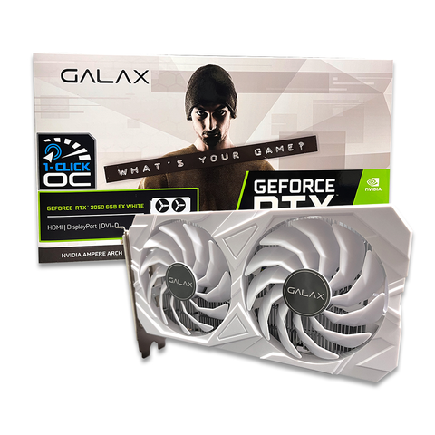  Card màn hình GALAX GeForce RTX3050 6GB EX White 35NRLDHPAZTE 