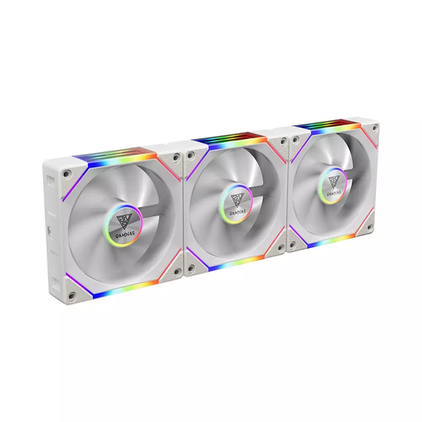  Bộ 3 Fan Case Gamdias AEOLUS P2-1203 ARGB PWM 120mm White CCAEOLP21203WHGA 
