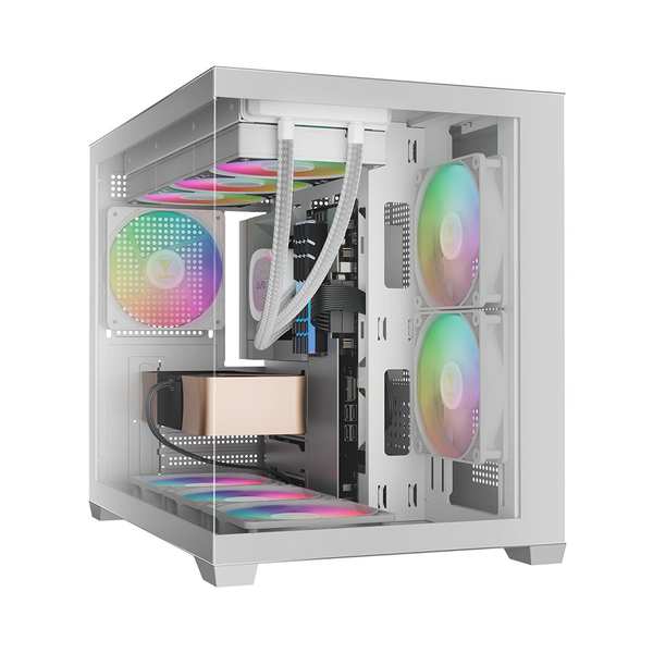  Thùng máy tính | Case Gamdias AURA GC10M V2 White ARGB CAAURAGC10MV2WHGA 