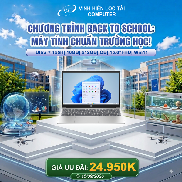  Laptop HP 15-fd1289TU C2CV8PA Ultra 7 155H| 16GB| 512GB| OB| 15.6