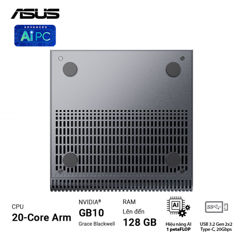  Máy Tính Để Bàn PC AI Mini ASUS Ascent GX10-GG0036BN ( ARM v9.2-A ) 