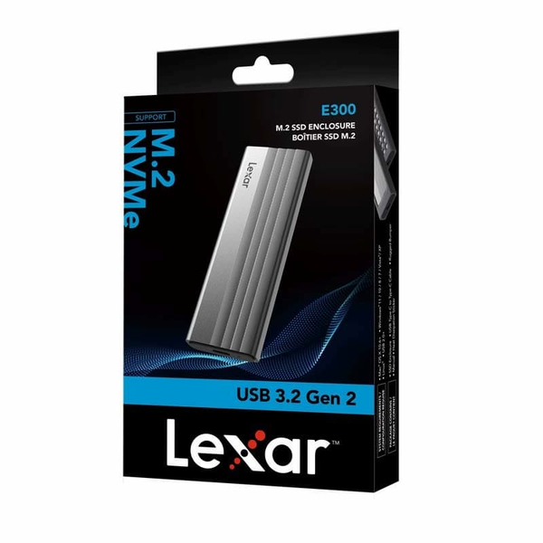  Box ổ cứng Lexar E300 LPAE300-RNBNG ( M2 PCIe NVMe USB 3.2 Gen 2 ) 