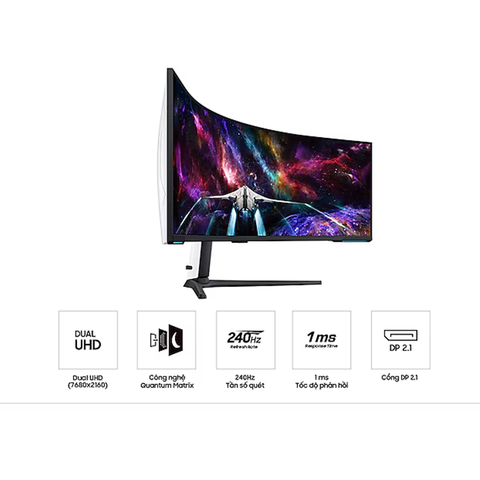  Màn hình máy tính LCD SAMSUNG Cong Odyssey Neo G9 G95NC LS57CG952NEXXV 57
