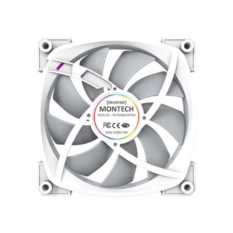  Quạt Tản Nhiệt Montech RX 120 PWM WHITE (CÁNH XÁM) CFRX120PWMWHMT 