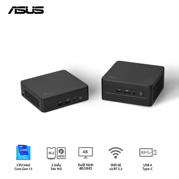  Máy Tính Để Bàn PC ASUS RNUC13ANHH7 ( Intel Core i7-13620H ) 
