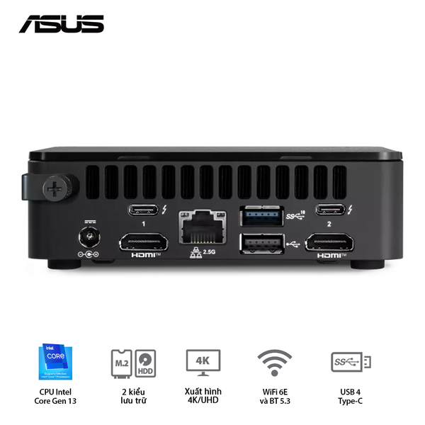  Máy Tính Để Bàn PC ASUS Intel NUC13 PRO Tall RNUC13ANHi3 RNUC13ANHI300000I ( i3-1315U ) 