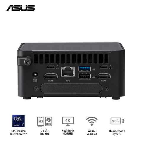  Máy Tính Để Bàn PC ASUS NUC 14 Pro Tall RNUC14RVHI300001I ( i3 100U ) 