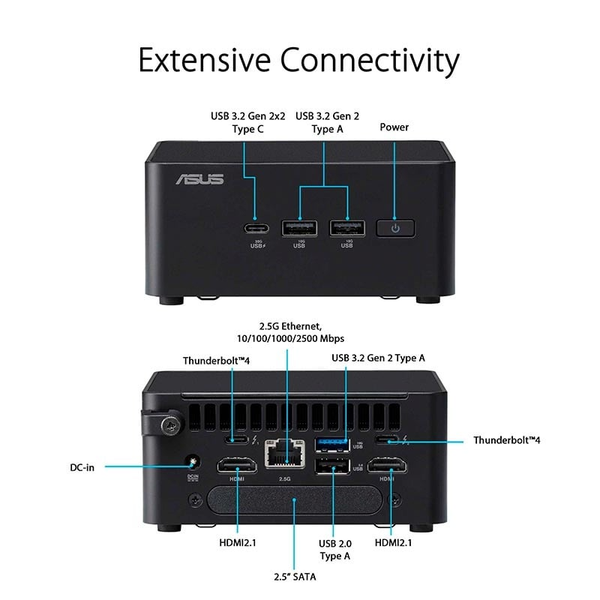  Máy Tính Để Bàn PC ASUS NUC 14 Pro Tall RNUC14RVHU500000I ( Ultra 5 125H ) 
