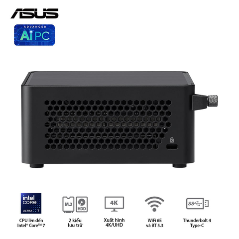  Máy Tính Để Bàn PC ASUS NUC 14 Pro Tall RNUC14RVHU700000I ( Ultra 7 155H ) 