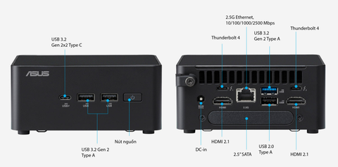  Máy Tính Để Bàn PC ASUS NUC 14 PRO RNUC14RVHU700001I (Ultra 7 155H ) 