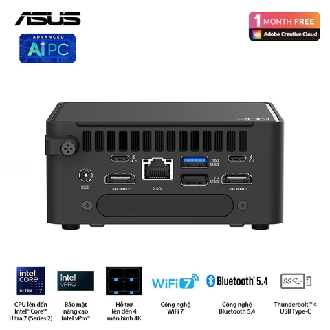  Máy Tính Để Bàn PC ASUS NUC 15 Pro Tall RNUC15CRHU500000I ( Ultra 5 225H ) 
