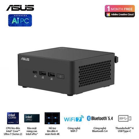  Máy Tính Để Bàn PC ASUS NUC 15 PRO Tall RNUC15CRHU700000I ( Ultra 7 255H ) 