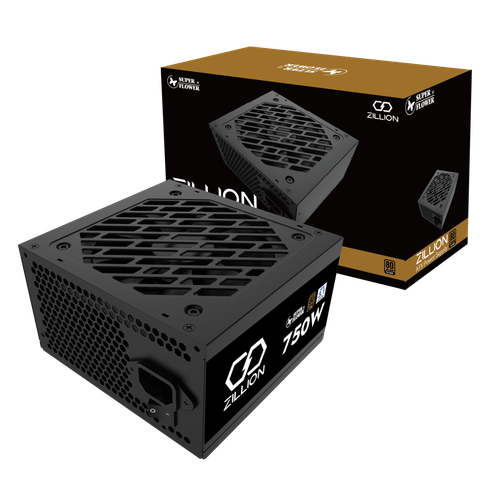  Nguồn máy tính SUPER FLOWER ZILLION 80PLUS BRONZE 750W ATX 3.1 SF-750Z12DB(DA) 