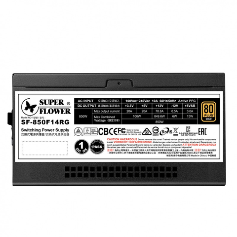  Nguồn máy tính SUPER FLOWER Leadex III Gold ARGB 850W Black SF-850F14RG(BK) 