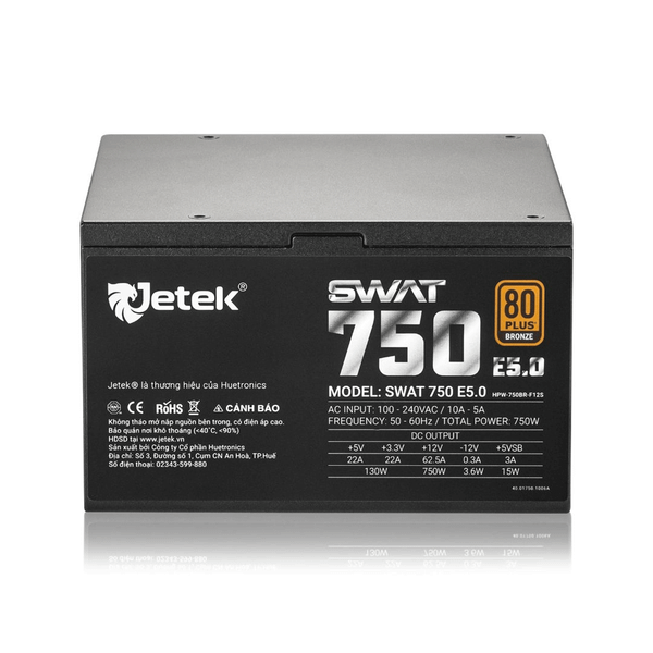  Nguồn máy tính JETEK 750W 80 Plus Bronze SWAT750 E5.0 