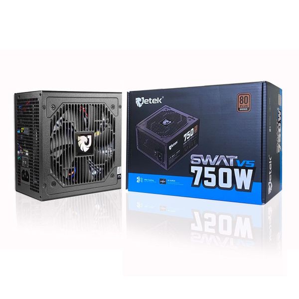  Nguồn máy tính JETEK Swat 750W Bronze 80 Plus V5 Fullrange SWAT750 V5 