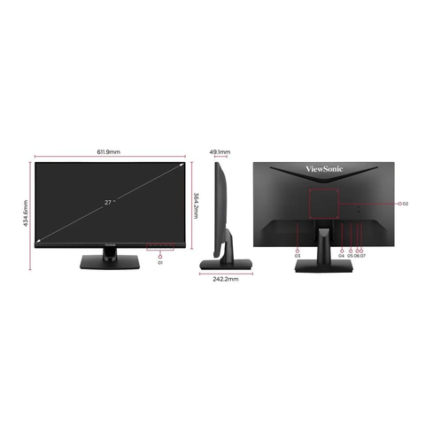  Màn hình máy tính LCD Viewsonic VA2714-H 27