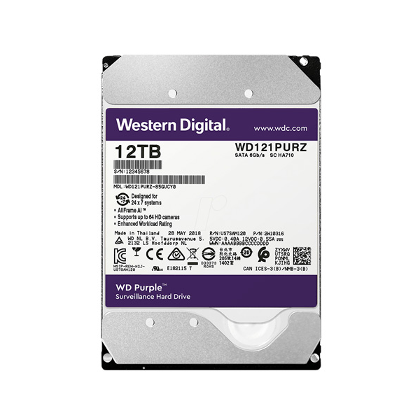  Ổ cứng HDD Western Digital Purple AV 12TB WD121PURZ ( SATA III 7200RPM ) 