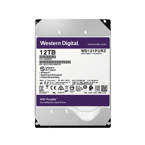  Ổ cứng HDD Western Digital Purple AV 12TB WD121PURZ ( SATA III 7200RPM ) 