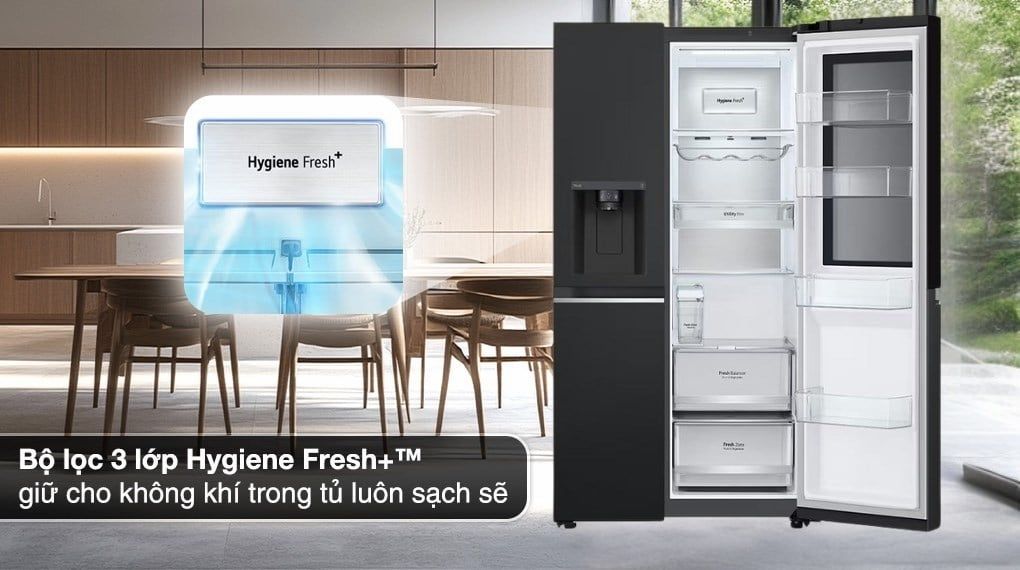 Tủ lạnh LG Inverter 635 lít Side By Side InstaView GR-G257BL