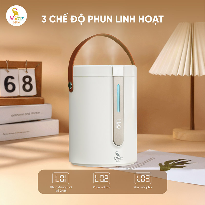 Máy phun sương tạo ẩm xách tay cho bé Moaz BéBé MB-116