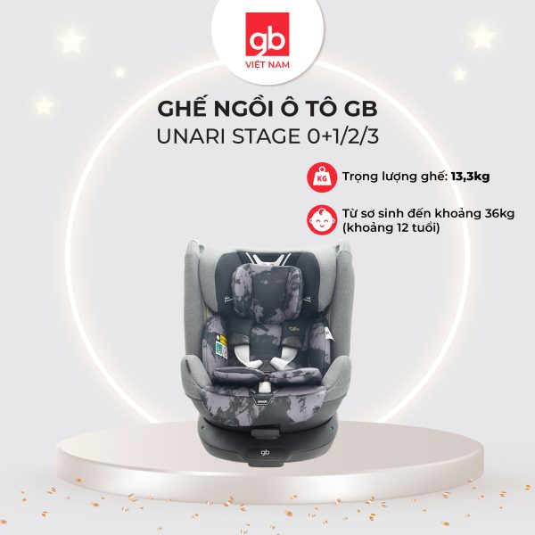 Ghế ngồi ô tô cho bé GB Unari Stage 0+1/2/3 (từ 0-12 tuổi)