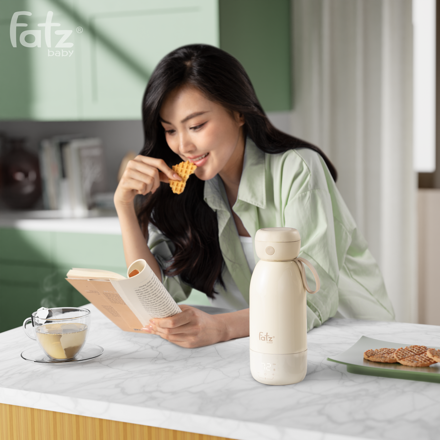 Bình hâm nước pha sữa di động Fatzbaby Mini Smart 15 FB3842FD