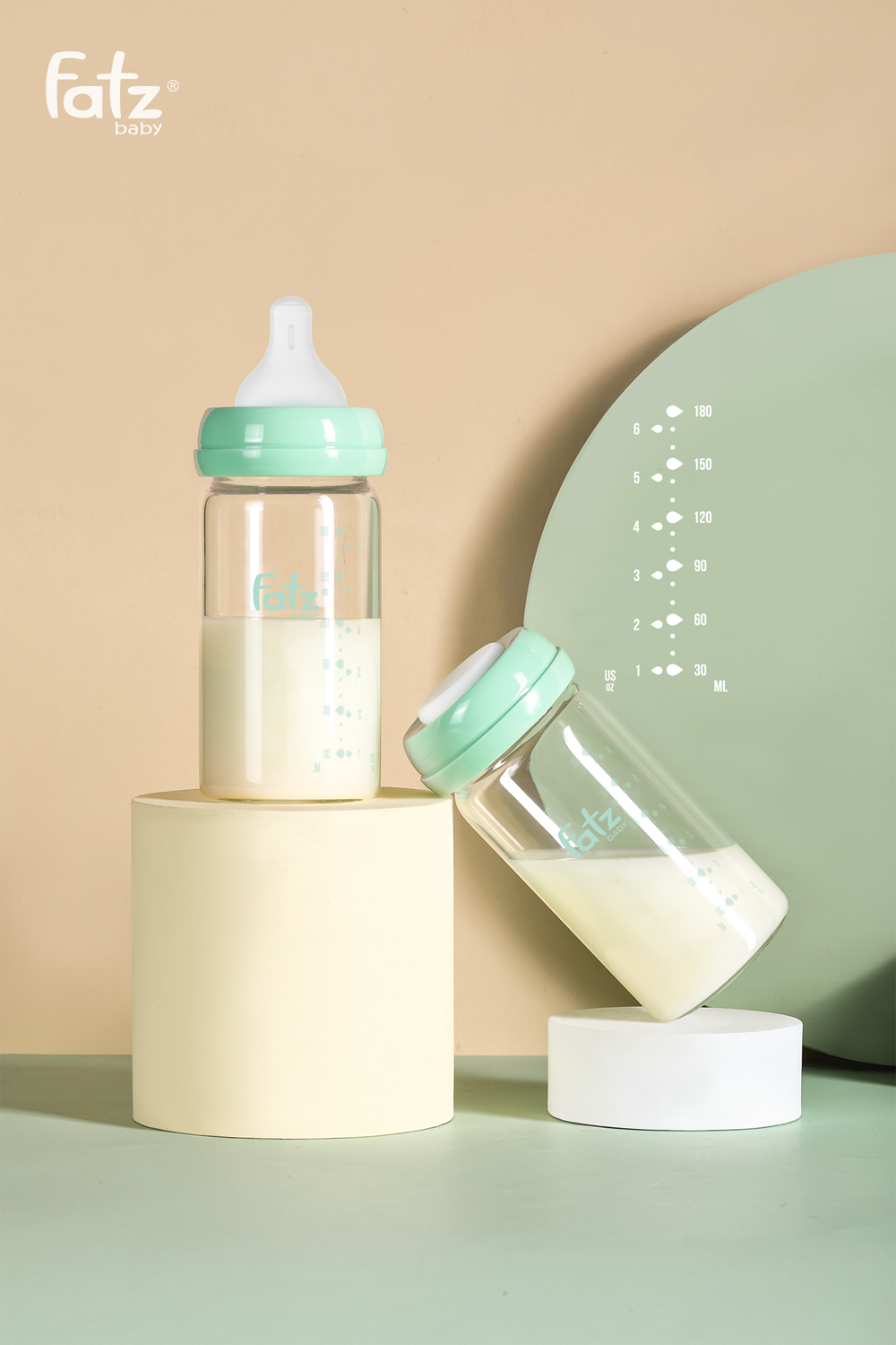 Bộ 2 bình trữ sữa thủy tinh an toàn cho bé Store 3 FB0150CM