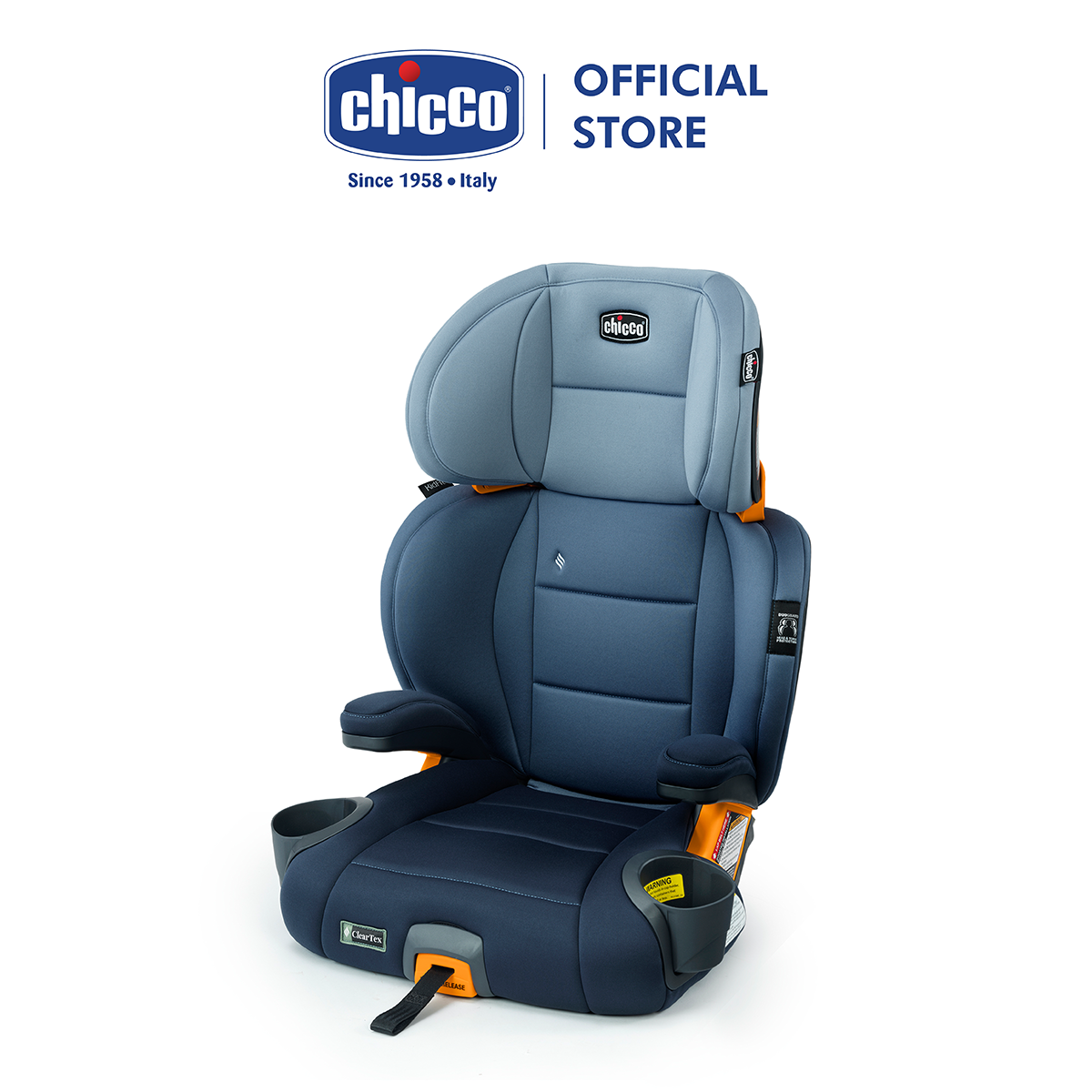 Ghế ngồi ô tô cho bé Chicco KidFit Plus 2 trong 1 ISOFIX ClearTex - Màu xanh