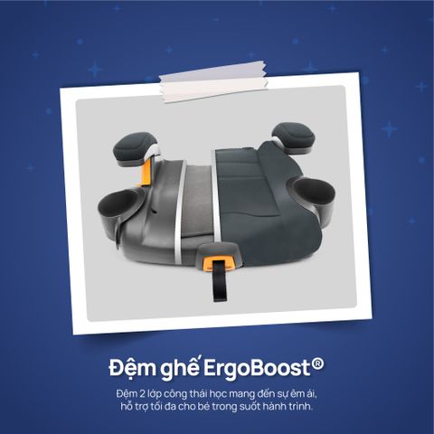 Ghế ngồi ô tô cho bé Chicco KidFit Plus 2 trong 1 ISOFIX ClearTex - Màu xanh