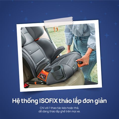 Ghế ngồi ô tô cho bé Chicco KidFit Plus 2 trong 1 ISOFIX ClearTex - Màu xanh