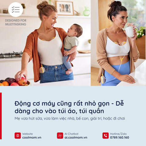 Máy hút sữa điện đôi rảnh tay Medela Freestyle Handsfree - Hút êm, không đau, kích sữa tốt, nhỏ gọn, tiện lợi