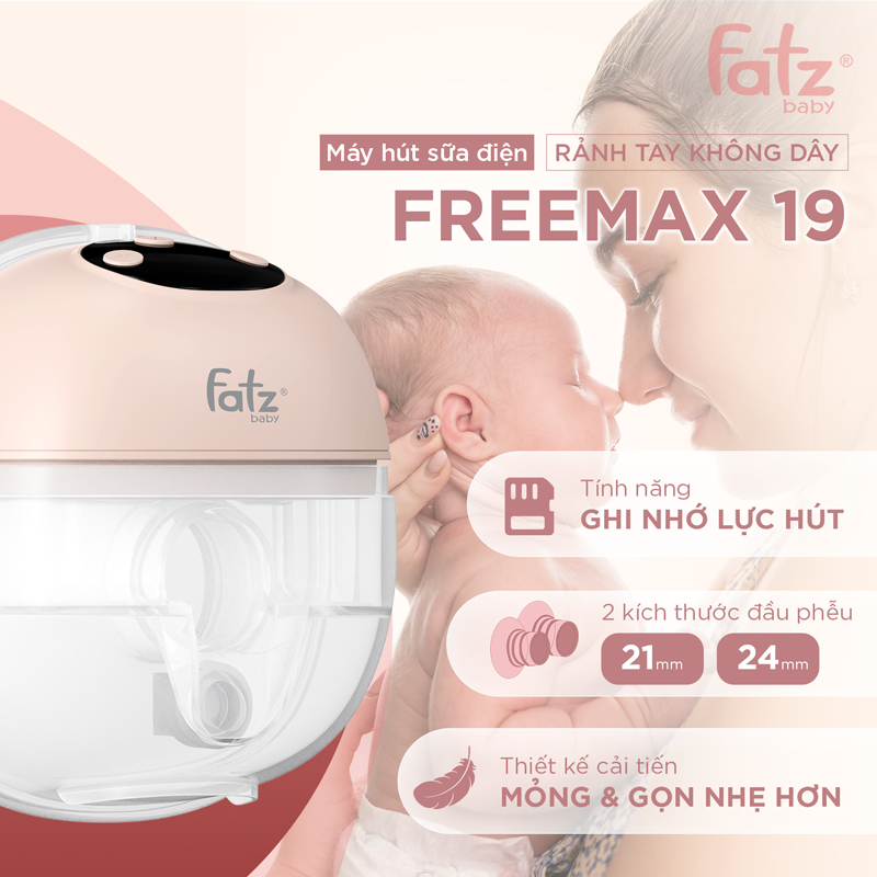 Máy hút sữa điện rảnh tay không dây Fatzbaby Freemax 19 FB1285MX
