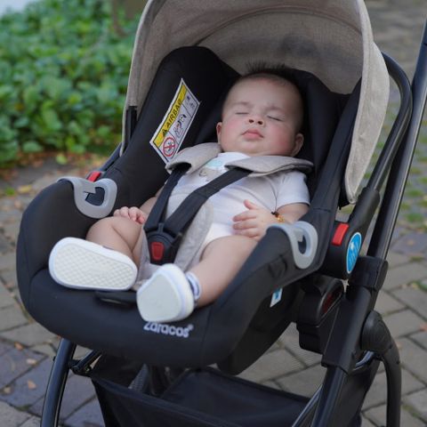 Xe đẩy cho bé - Kèm Ghế ngồi ô tô Zaracos Coron 4606 - Màu Beige