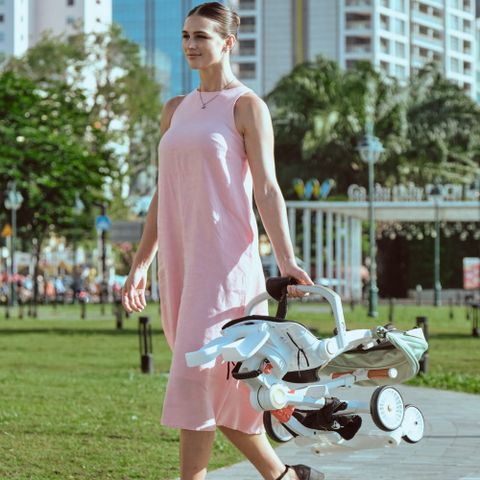 Xe đẩy cho bé Zaracos Dova 0236 - Xe đẩy gấp gọn 2 chiều - Màu Pink