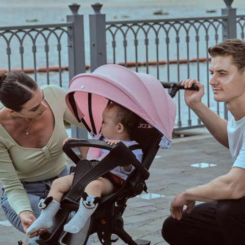 Xe đẩy cho bé Zaracos Dova 0236 - Xe đẩy gấp gọn 2 chiều - Màu Pink