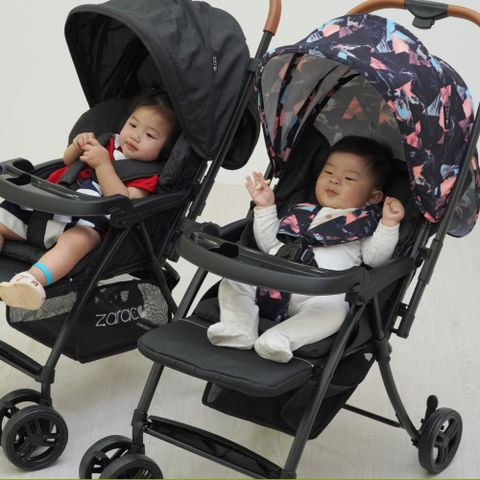 Xe đẩy cho bé Zaracos Twin Oral 2706 - Xe đẩy đôi hai chiều lắp ghép -  Màu Battem - Gray