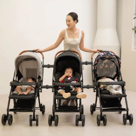 Xe đẩy cho bé Zaracos Twin Oral 2706 - Xe đẩy đôi hai chiều lắp ghép -  Màu Black