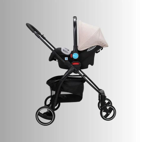 Xe đẩy cho bé - Kèm Ghế ngồi ô tô Zaracos Coron 4606 - Màu Beige